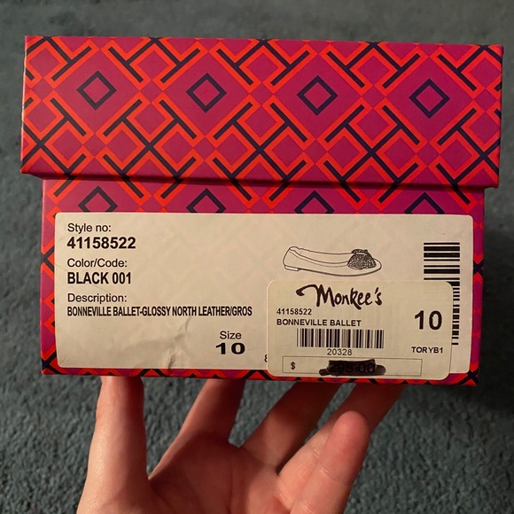 Tory Burch Black Flats With Bow - Picture 2 of 5